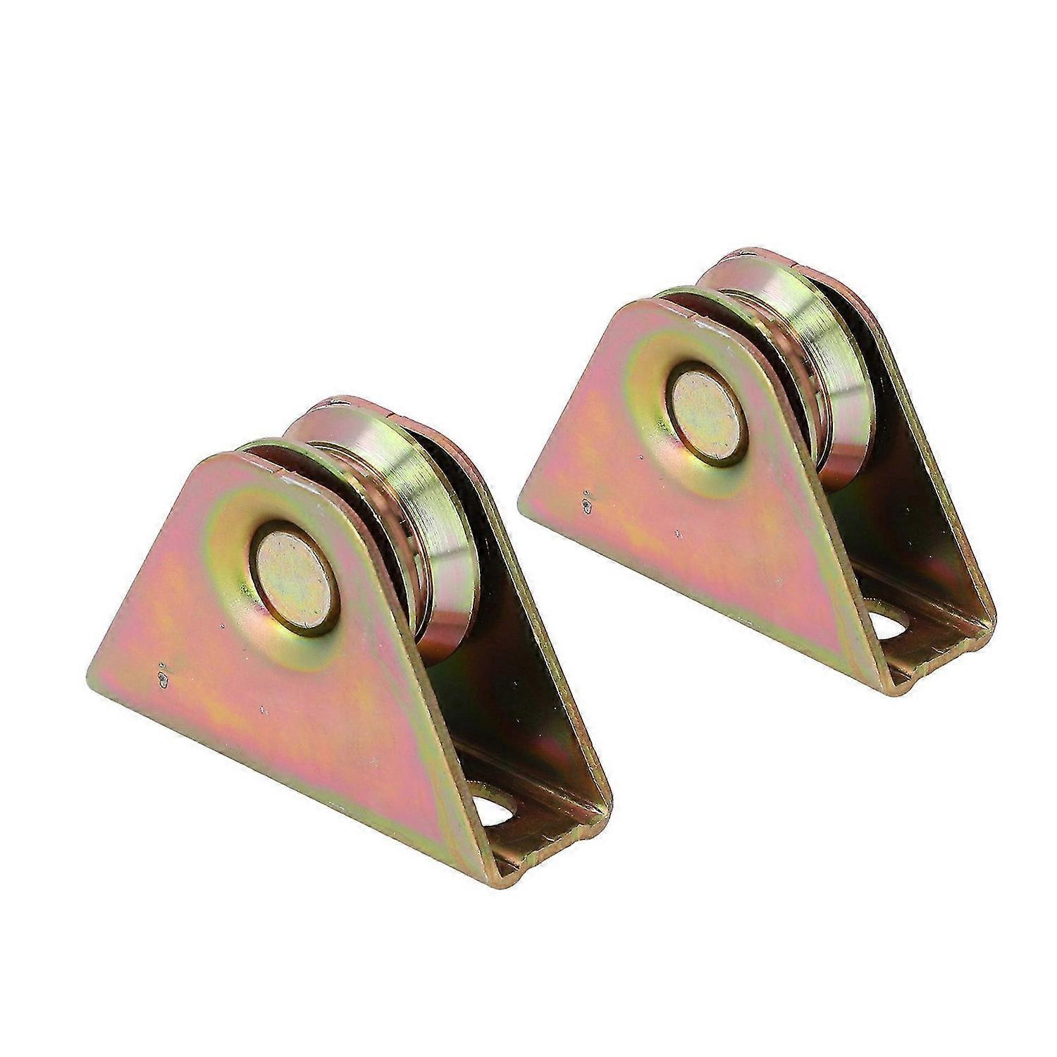 2PCS V Groove Wheel Pulley 38mm Galvanized Alloy Steel Track Rail Fixed Pulley for Induatry