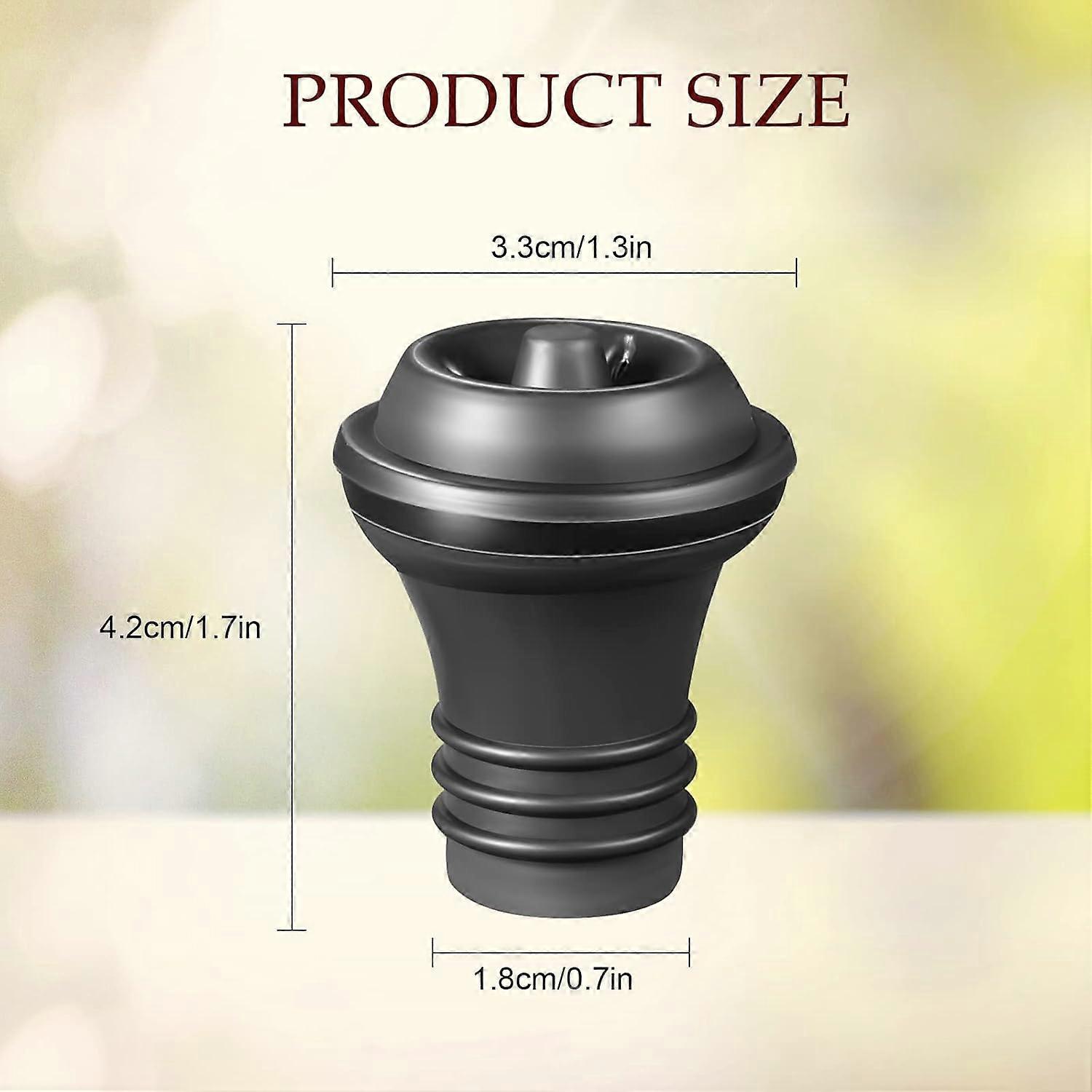 Set of 24 resealable wine stoppers with vacuum pump, vacuum closure for reusable wine bottles, black