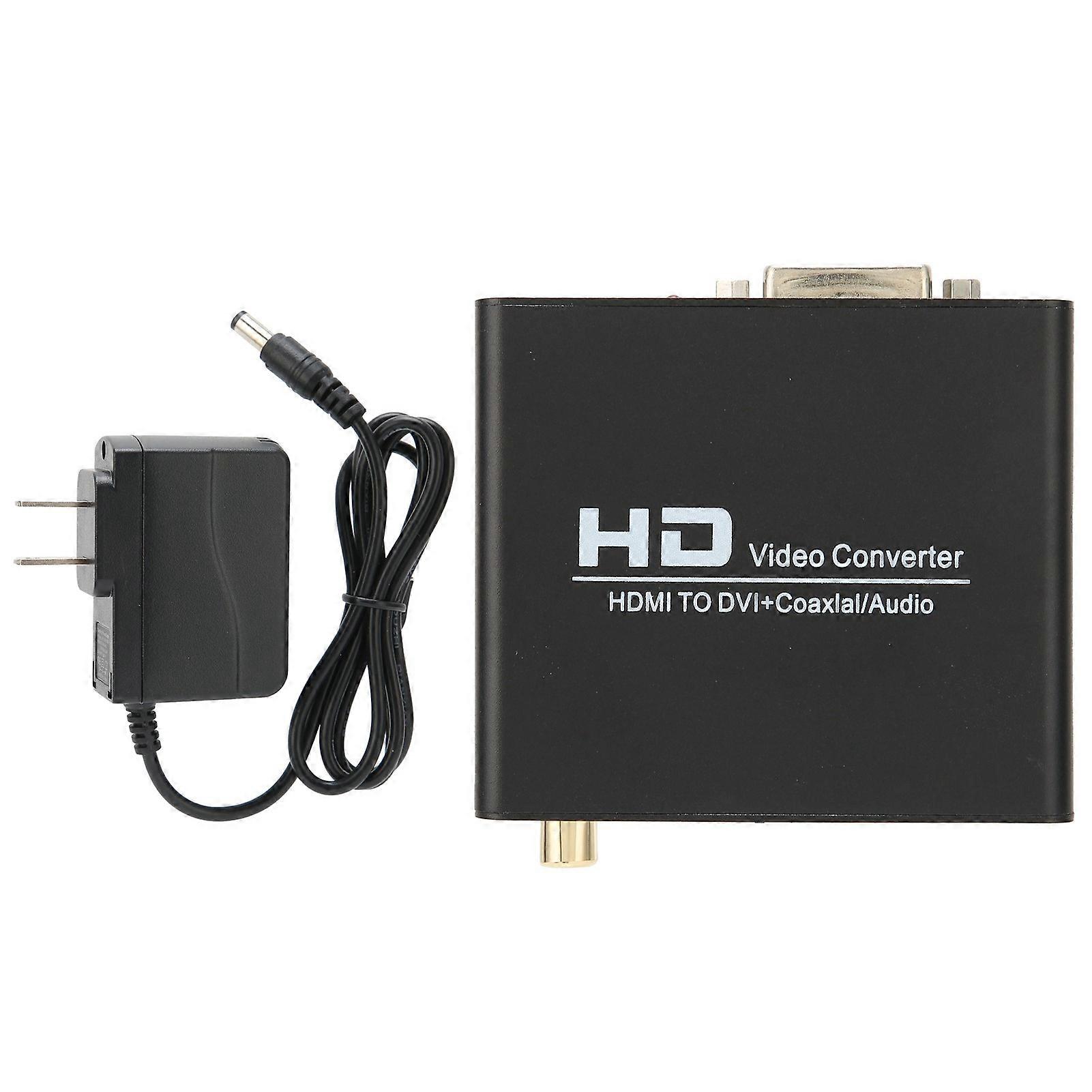HD Multimedia Interface to DVI Digital Coaxial Analog Stereo o Output Converter for PS3 100‑240V