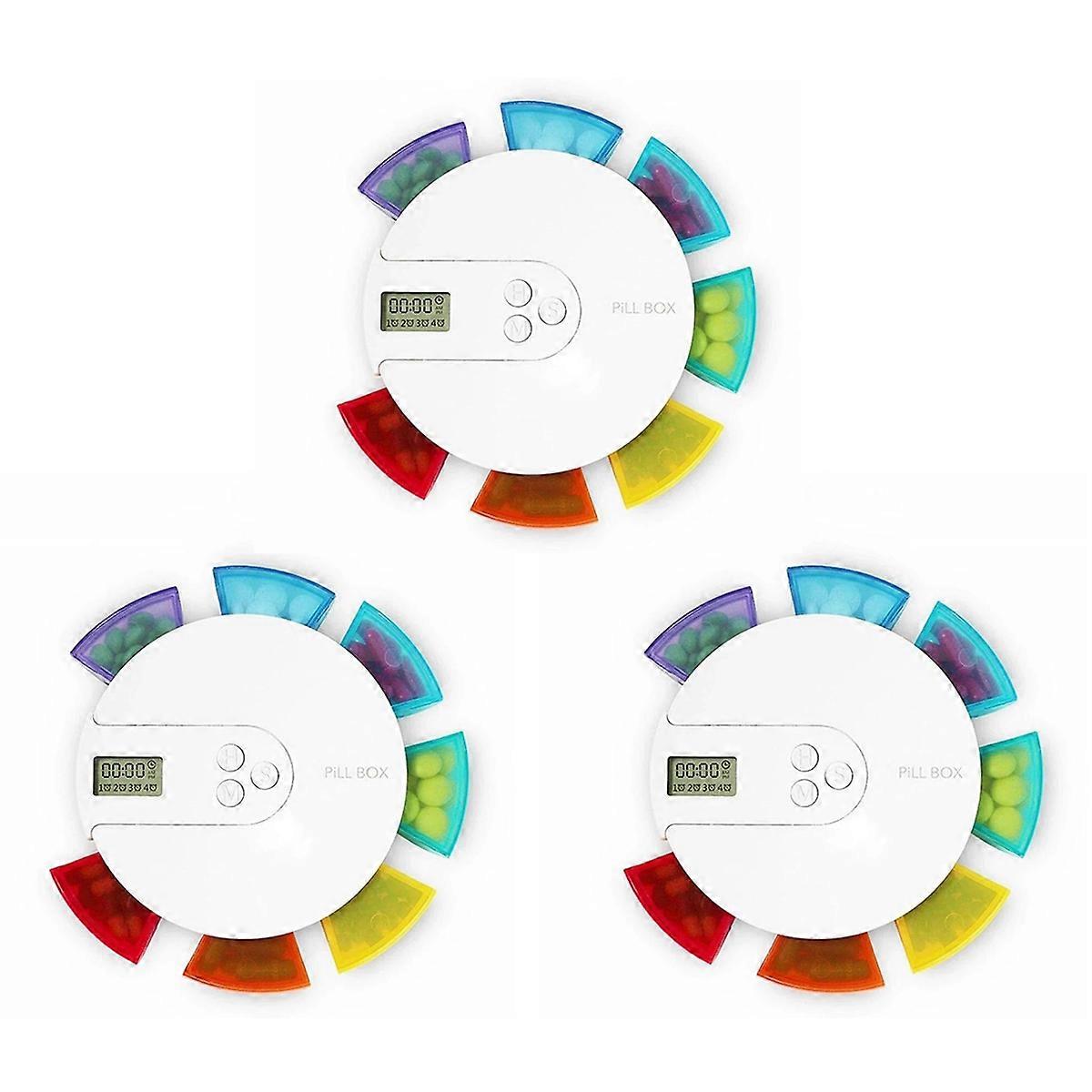 7-Day Automatic Pill Dispenser Weekly Smart Timing Pill Reminder