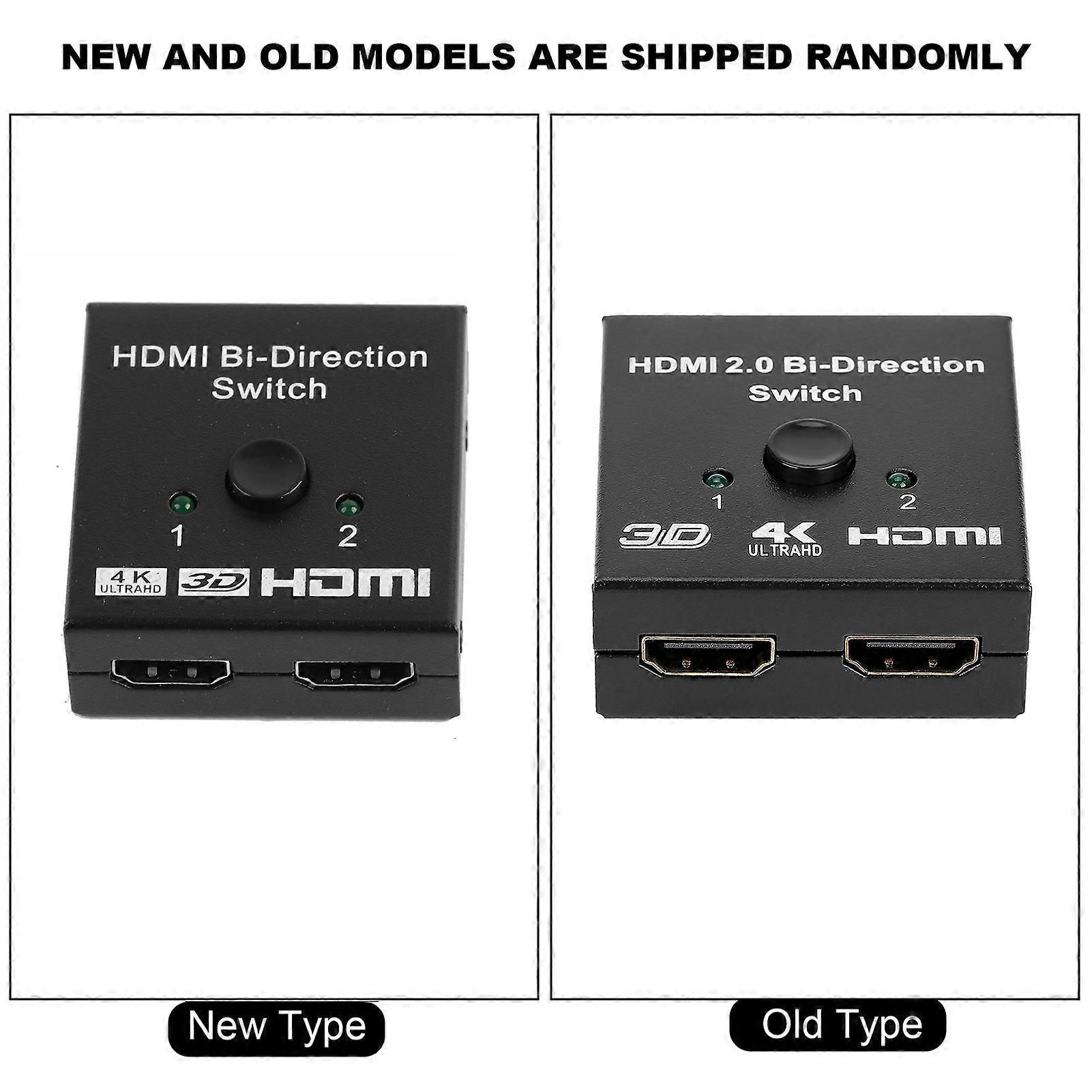 HD Multimedia Interface 2 Input to 1 Output Switch HD Multimedia Interface Splitter Two Way HD Multimedia Interface Switcher Support 4K