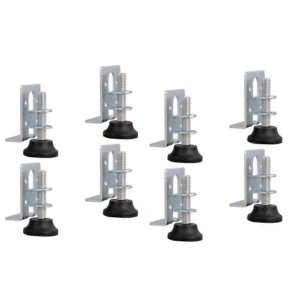8pcs Adjustable Furniture Leveling Feet with Galvanized Carbon Steel and Nylon for Cabinet, Wardrobe Support and Slip Prevention
