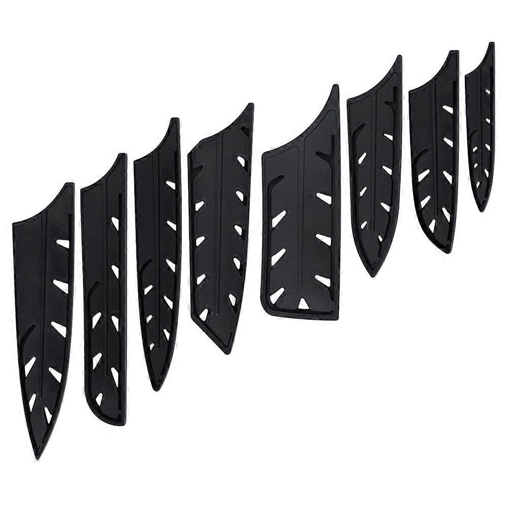8pcs Kitchen Edge Guards Protective Sheaths with Hollow Drainage Design for Utility, Paring, Bread, Boning – Safe Sharpness Maintenance and Protection