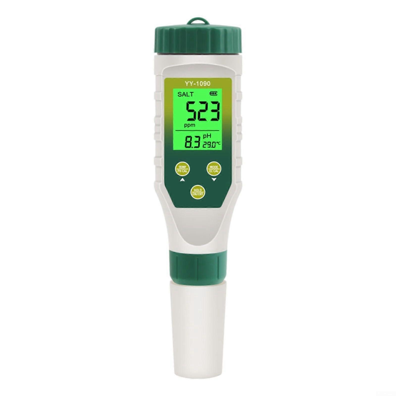 Digital pH Meter, 5 in 1 EC Pool pH Tester for Water, Aquarium, Hydroponics