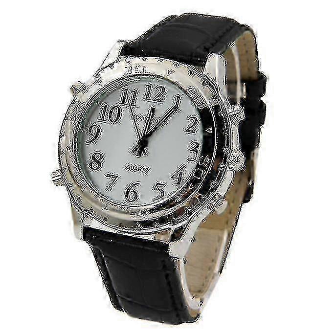 Voice announced clock for visually impaired - talking timepiece
