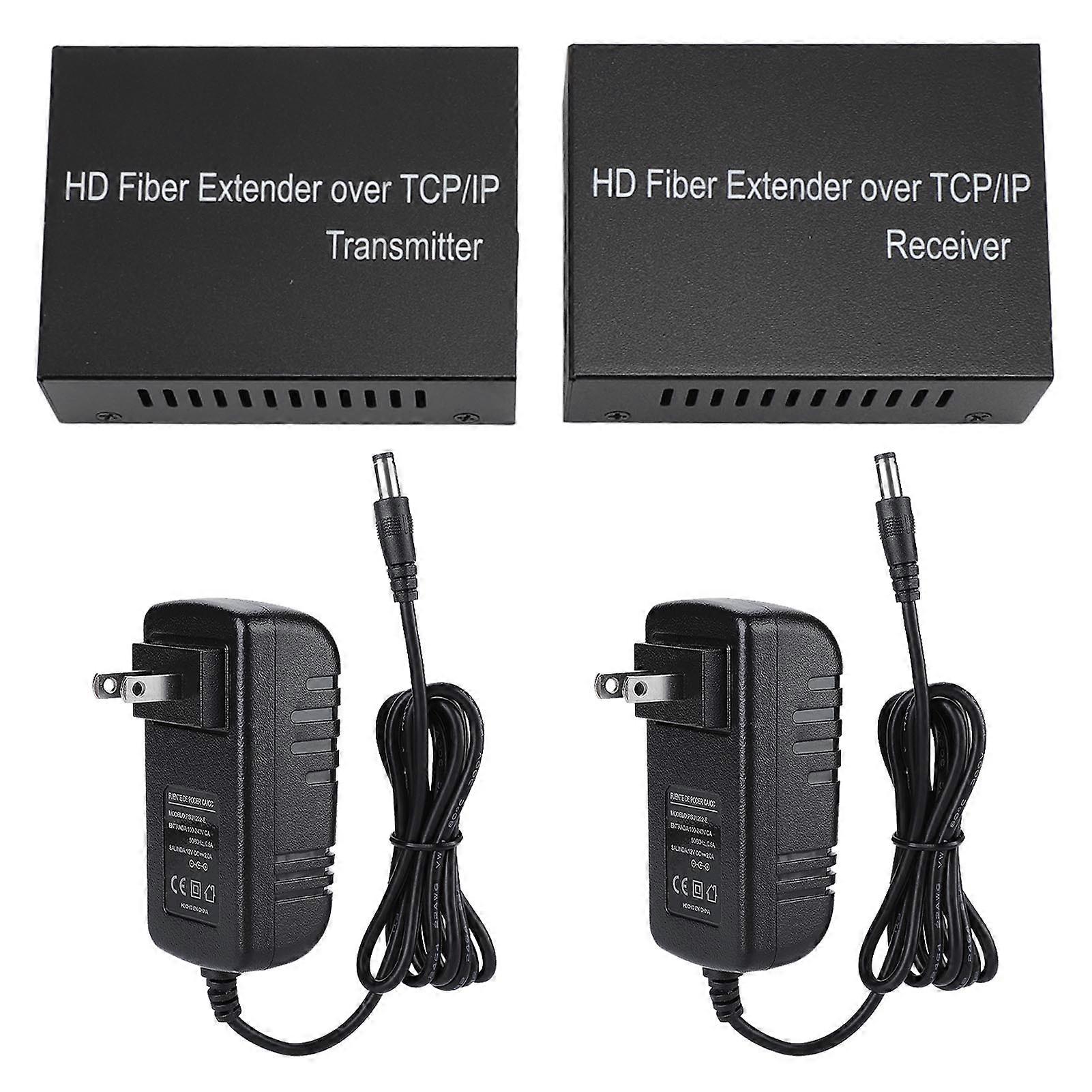 20KM HD Multimedia Interface KVM Fiber Extender - 1080P 60Hz, Plug & Play, US Plug