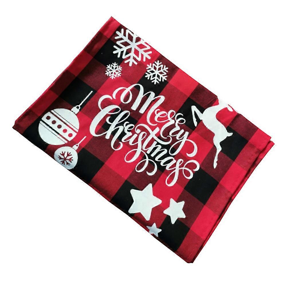 Elegant Table Runner Christmas Design Protect Table Black Red 180x33cm 1Pack