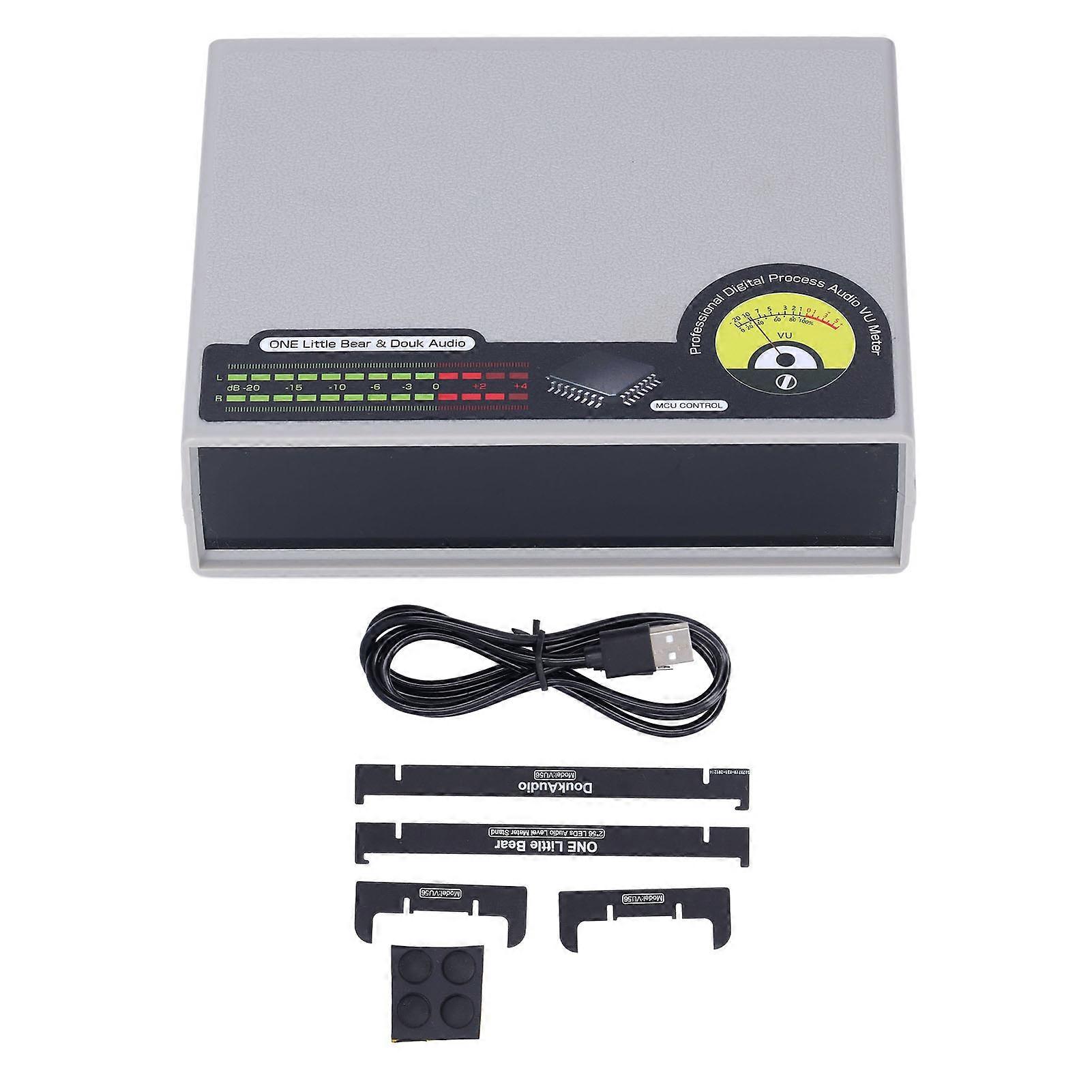 Music Spectrum Meter Aluminum LED Line Stereo Sound Indicator 56 Bit Green for CD Players
