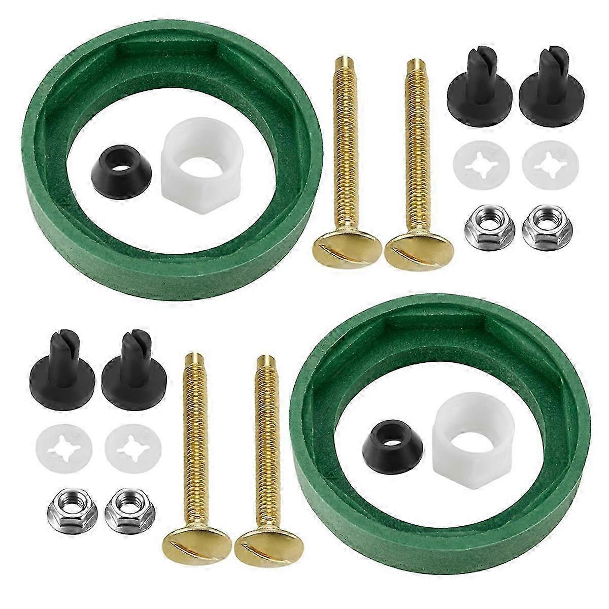 2 packs de kit d’accouplement entre le réservoir de toilette et la cuvette - compatible avec le joint de réservoir de toilette de 3 pouces pour une installation et une réparation faciles