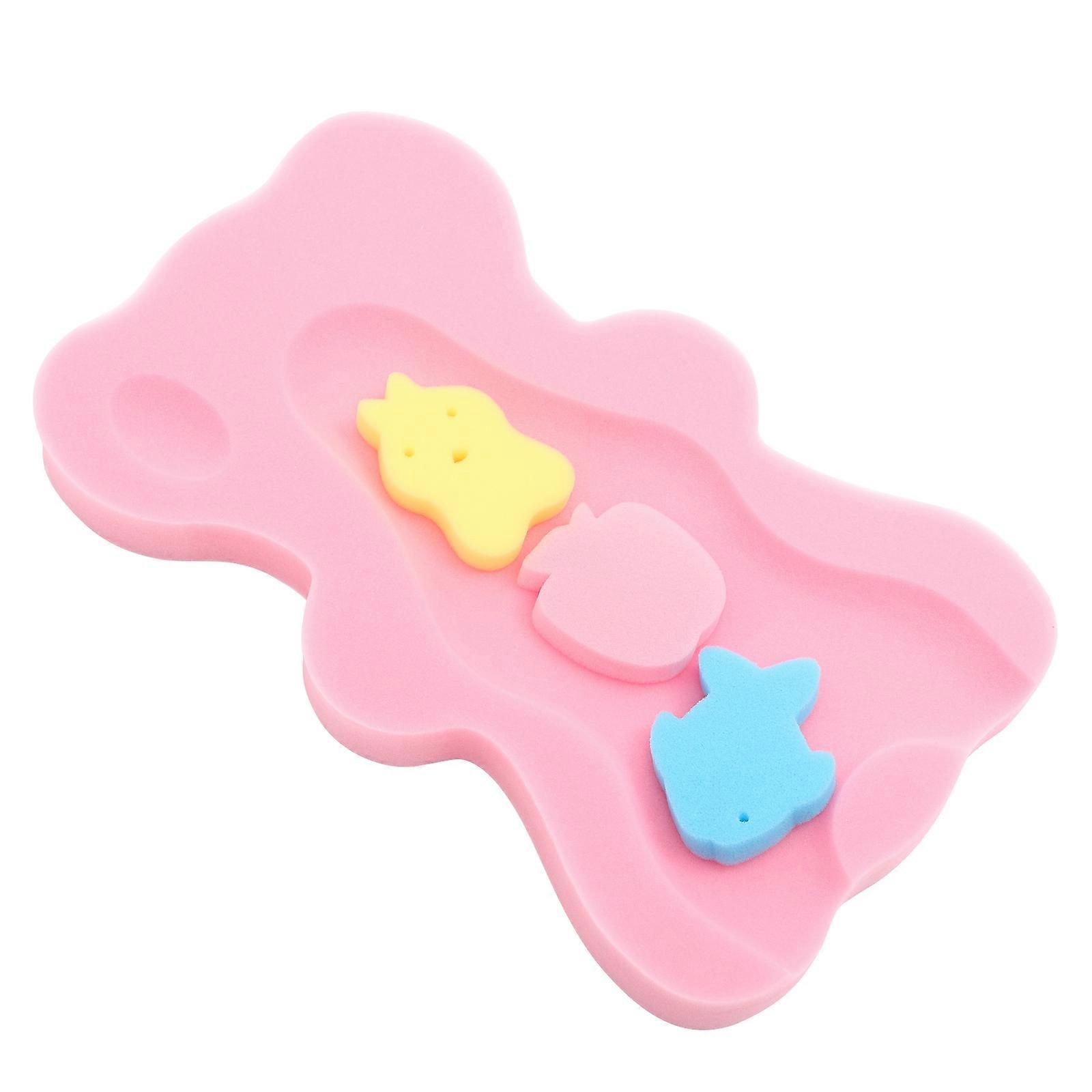 1 Set Adorable Baby Bath Mat Newborn Bathtub Cushion Soft Sponge Pad