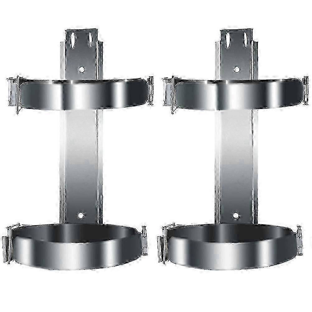 2pcs support mural d’extincteur en fer robuste pour 2kg-25X14X8.5CM-argent