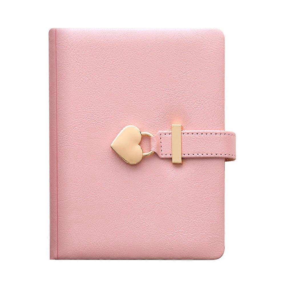 Students Notepad Diary Book Writing Notebook Pink Journal Book with Lock
