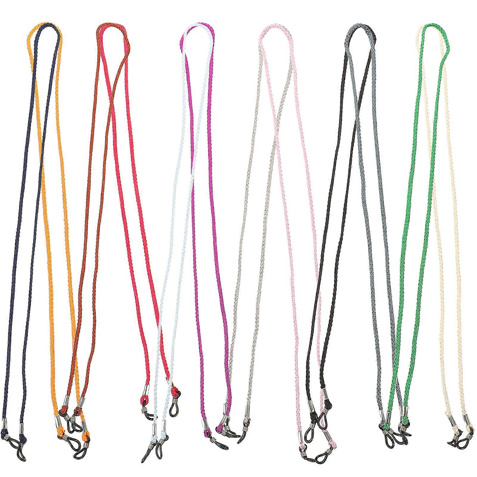 眼鏡メガネチェーン滑り止め眼鏡ロープ耐摩耗性アイウェアチェーンアソートカラー大人用12個