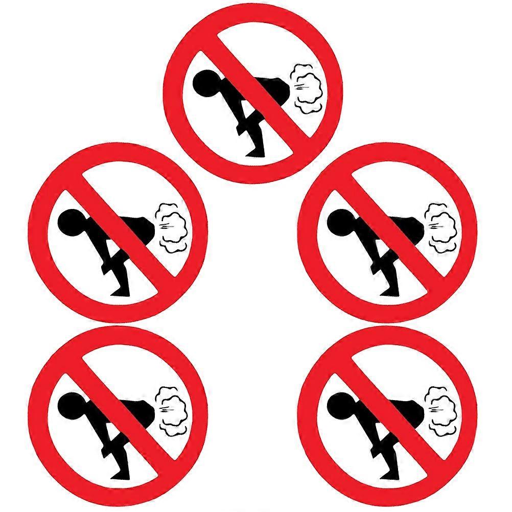 5PCS Durable Weather Resistant Car Decals, No Farting Warning Stickers for Vehicle Windows, Fun Auto Decoration with Non Damaging Adhesive Design