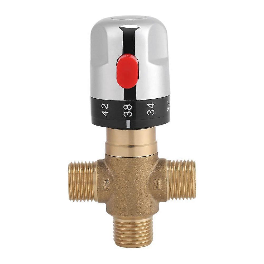 Brass Thermostatic Mixing Valve 15mm for Bathroom Kitchen Wash Basins, 1/2" Size, Sensitive Temperature Control