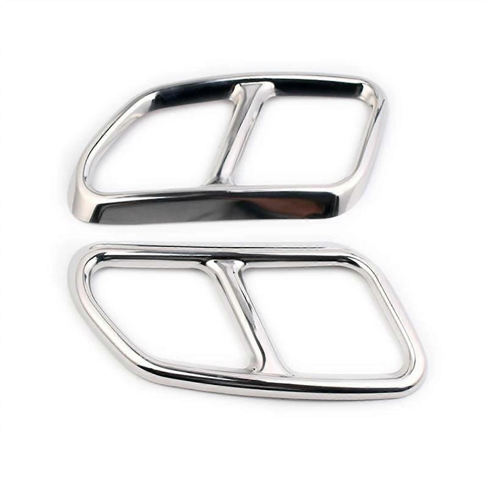 Dual Exhaust Tip Sticker Cover - 2 Pieces Bumper Trim Accessories Compatible with Volvo XC60 2014-2017