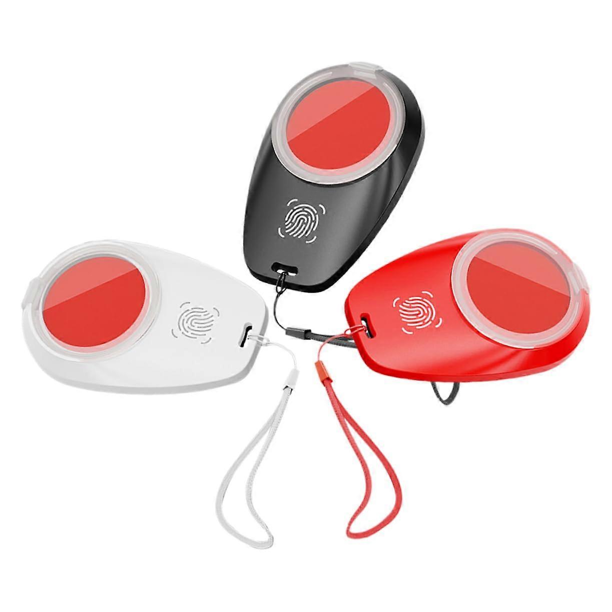 Fingerprint Pad Key Ring Set with Cartoon Pencil Holder and Quick Drying Safety Ink Pad, PVC 3-Piece Accessory Kit