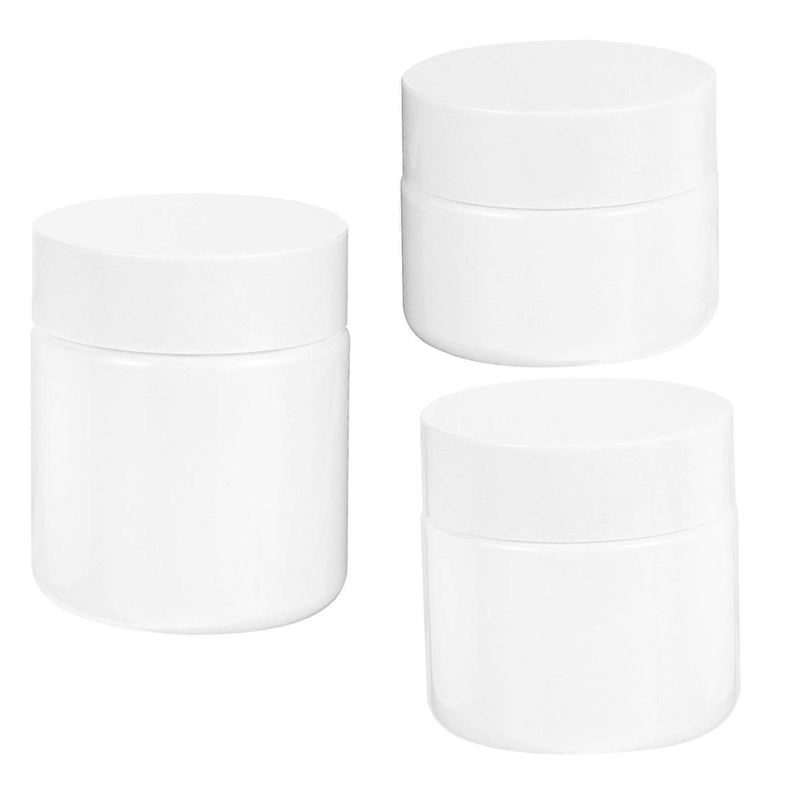 3pcs Refillable Cream Jars with Lids – Portable Lotion Containers for Skincare, Moisturizers, Ointments, and Personal Care Products – Travel Friendly