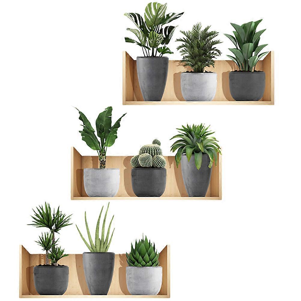 Removable Wall Decals Hanging Leaf Wall Decal Homeowners Bedroom Decoration Rectangular PVC 3 Sheets