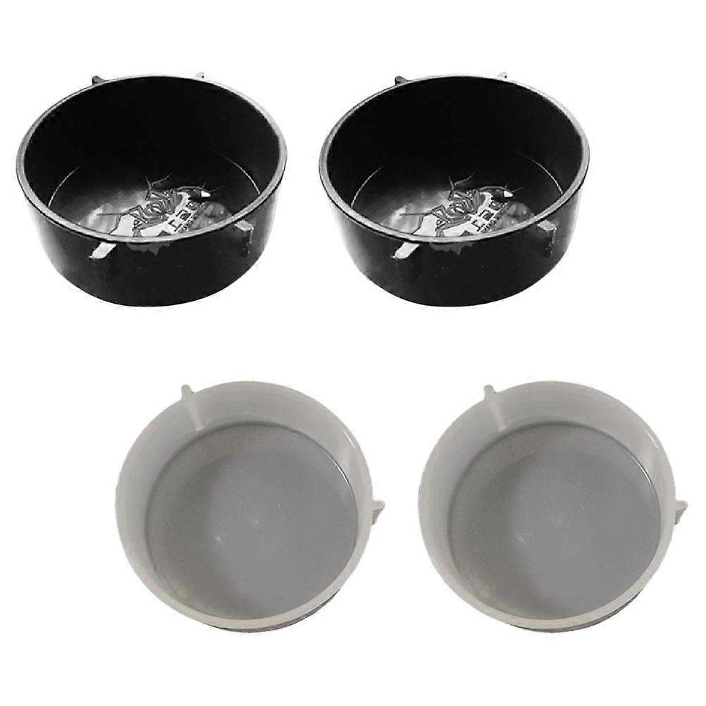4pcs Round Reptile Feeding Bowls Water Holders for Lizards Turtles Frogs Spiders Durable Safe Easy to Clean Dishes Supplies