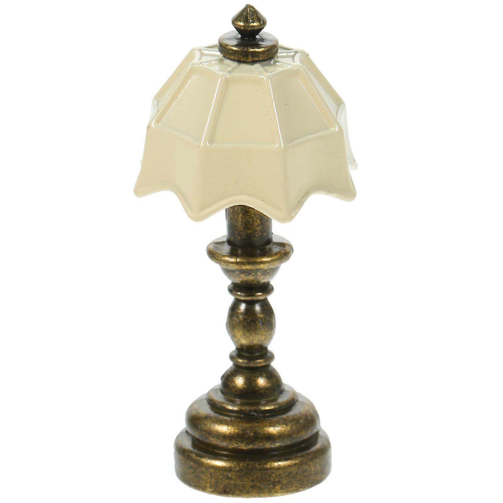 Retro Desk Lamp Mini House Accessory Office Decorations Design 1Pack