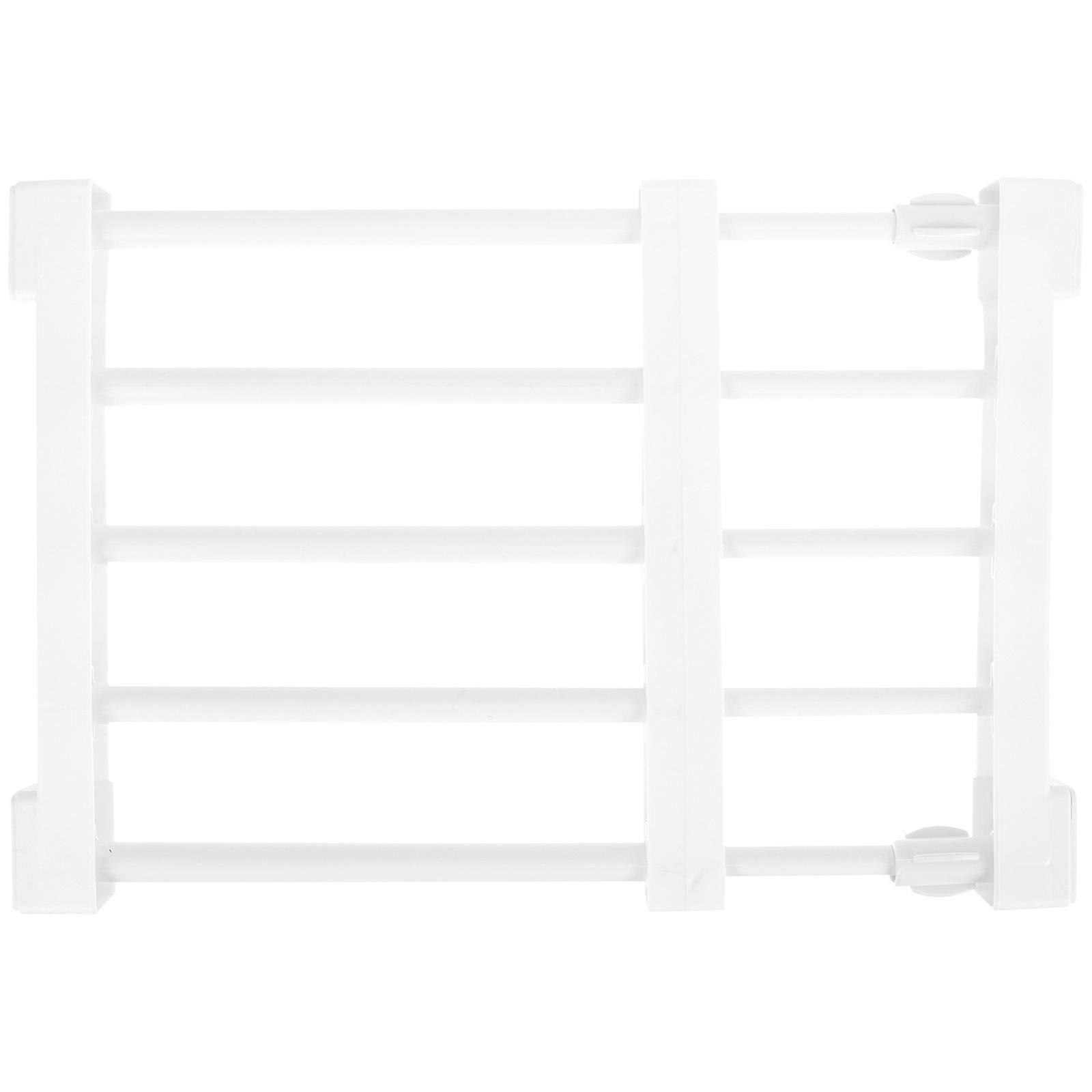 White Adjustable Closet Rod with Shelf for Home Use Plastic and Carbon Steel Easy Installation 32.5 x 10.5 x 6.5 Inches