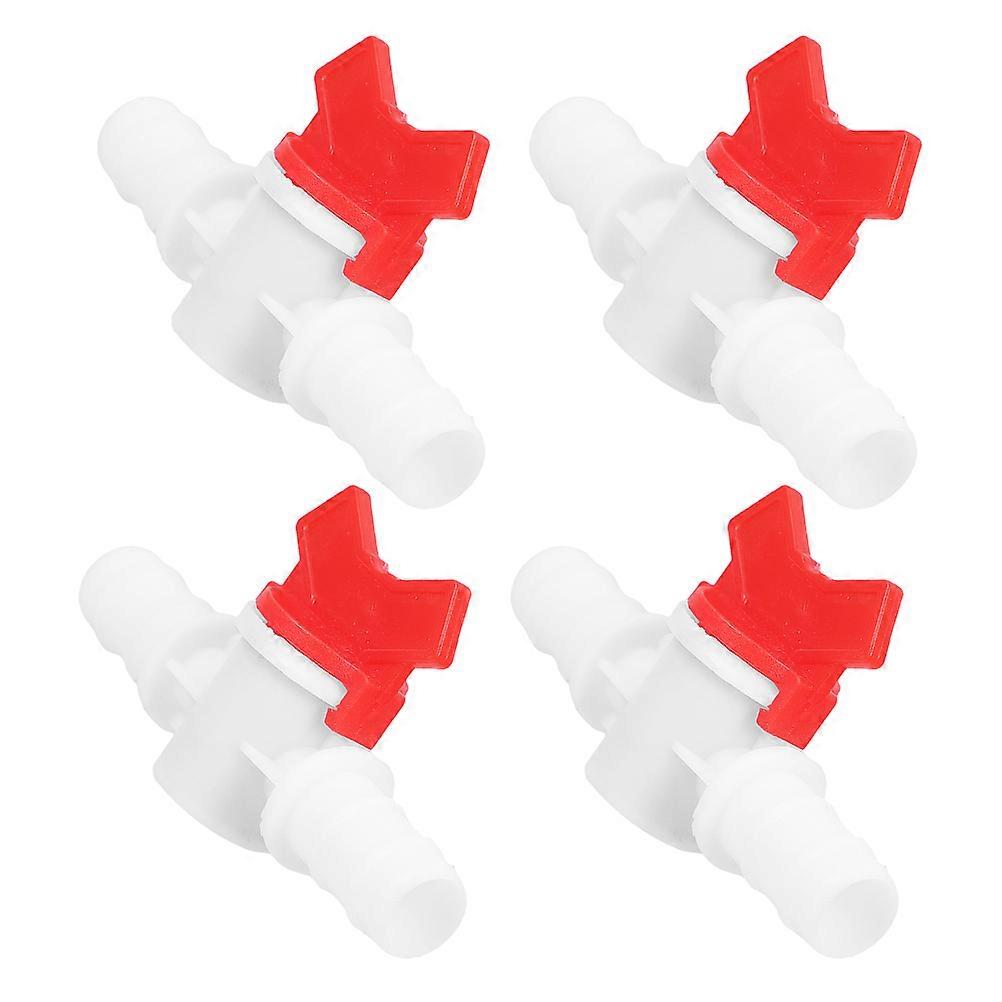 4pcs Plastic Barbed Ball Valve Quick Connect Shut Off Valve for Drip Irrigation, Garden Hose & Water Control Systems – Durable, Lightweight,