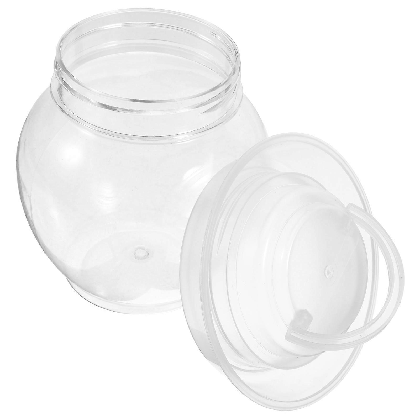 Transparent PET Fermentation Jar with Sealed Lid for Kitchen Use 2.5L Storage Container