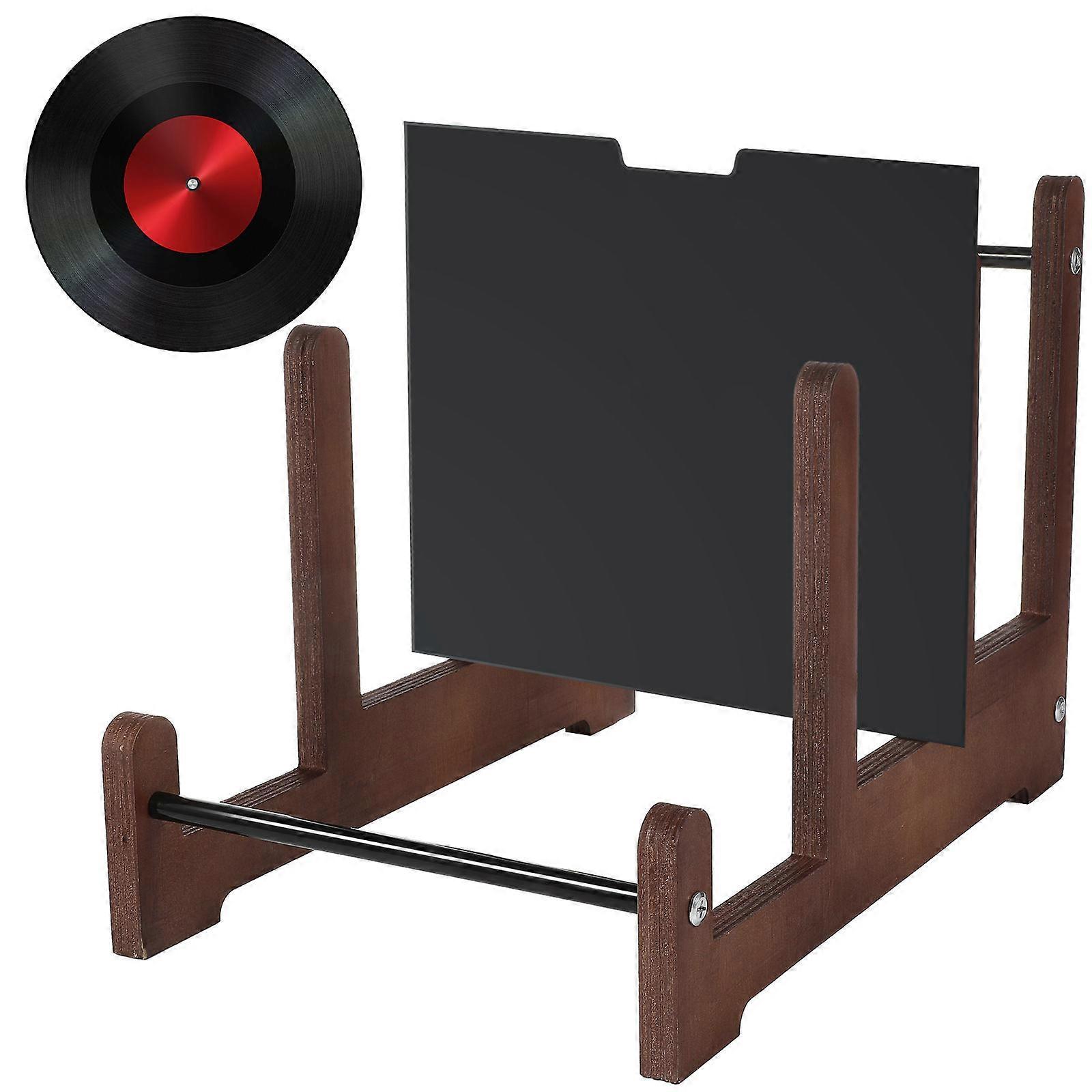 Sturdy Vinyl Record Storage Rack & Display Stand for Desktop – Space Saving Organizer for Home or Office, Secure Album Holder, Easy Assembly