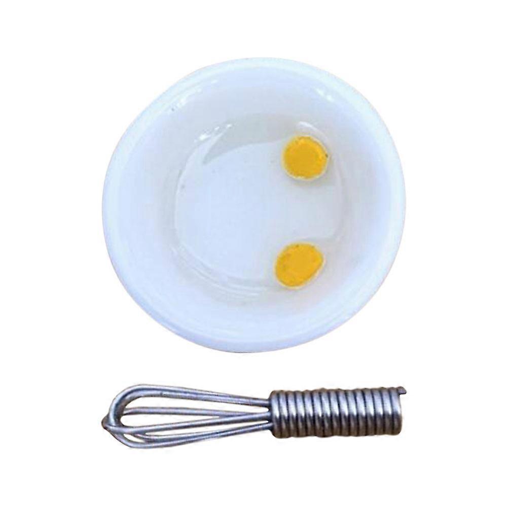 Mini House Decorations Set with Egg Beater and Holder Models Made of Zinc Alloy Assorted Color
