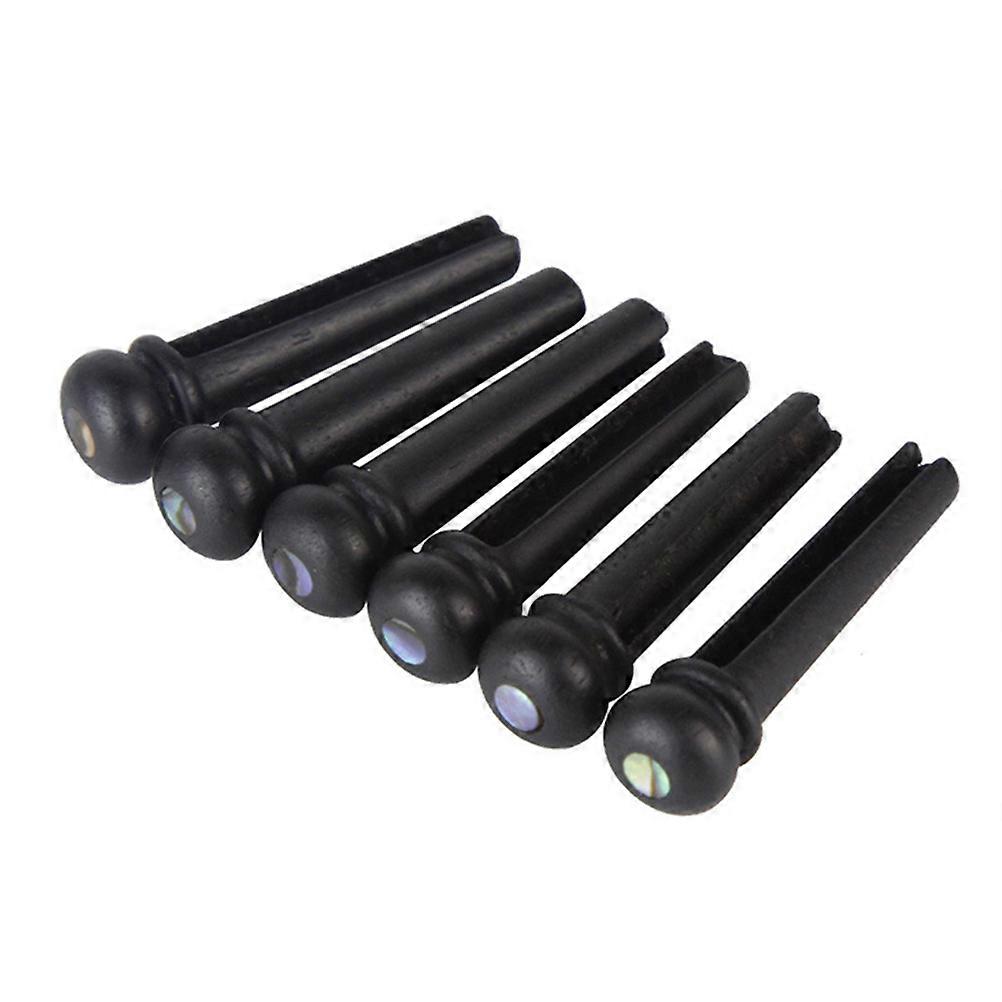 String Studs Guitar Bridge Pin Wooden Accessory For Music Practice Performance 6Pcs Synthetic Material