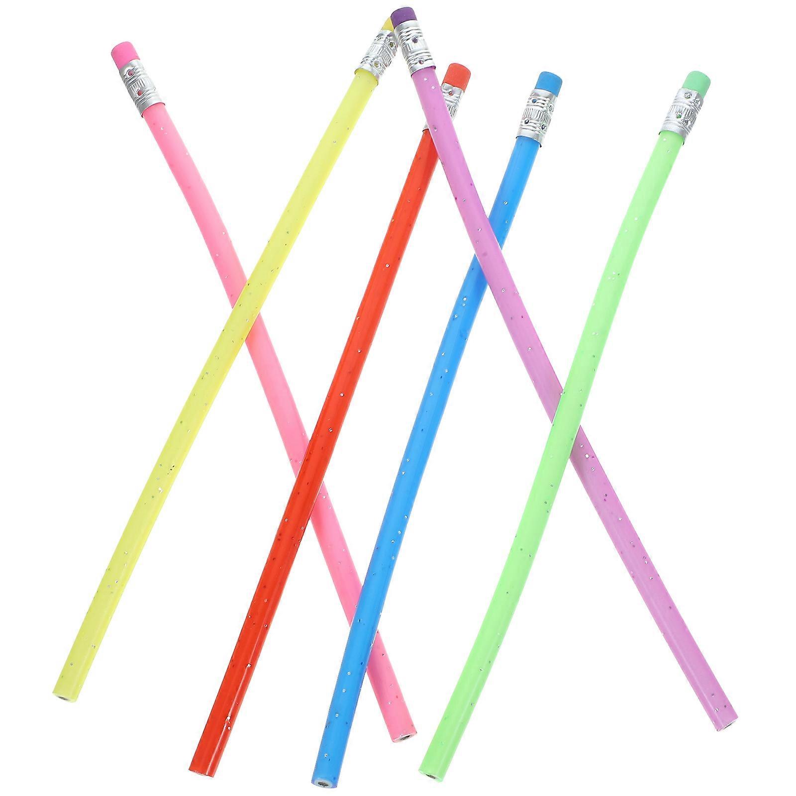 Cylindrical Flexible Pencils 12Pcs Eco-Friendly For Kids 18Cm Length Assorted Color Erasable