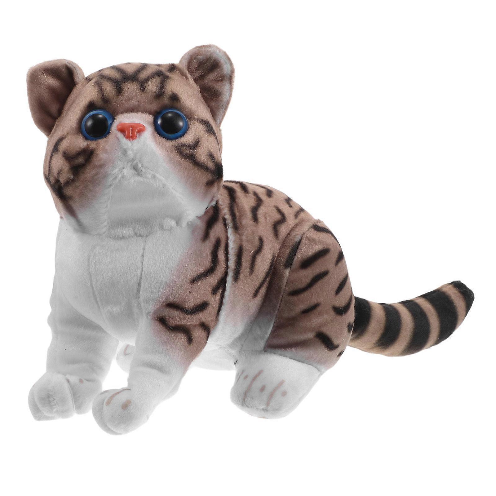 Realistic Plush Cat Figure For Girls Boys Adults Indoor Home Decor Versatile Use 1Pack