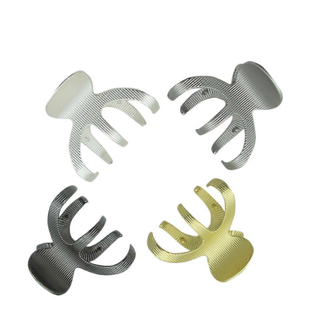 4pcs Large Alloy Hair Claw Clips for Women – Non Slip, Durable, Secure Hold, Portable Styling Accessories in Gold and Silver