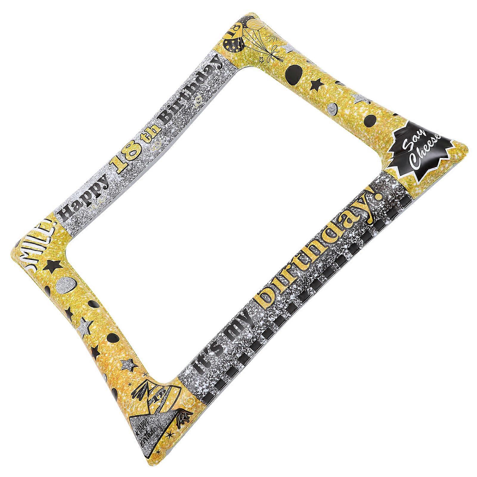 Inflatable Photo Booth Prop Featuring Balloon Pattern Rectangle Shape Ideal For Indoor Gatherings 1Set