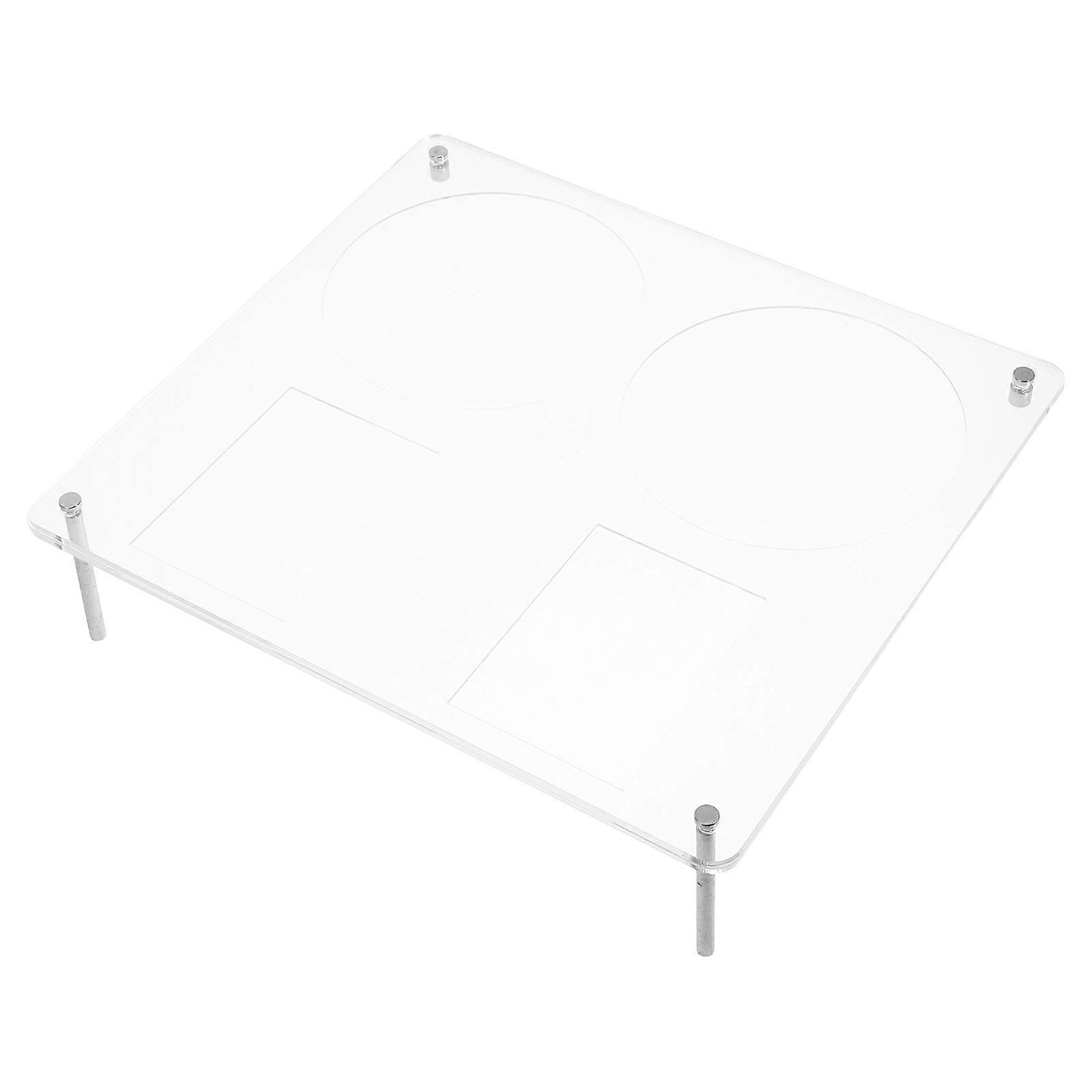 Acrylic CD Display Shelf with Groove Design, Space Saving Desktop Organizer for Albums, & Collectibles Storage