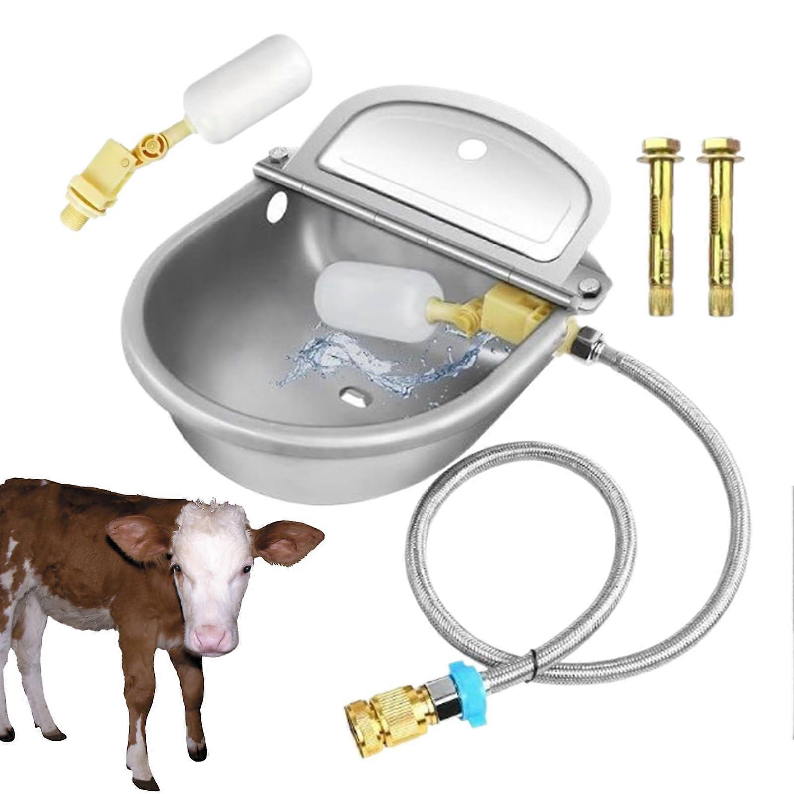 Automatic Animal Water Bowl - Stainless Steel Water Troughs with Intelligent Float Valve Design for Farm and Ranch Use