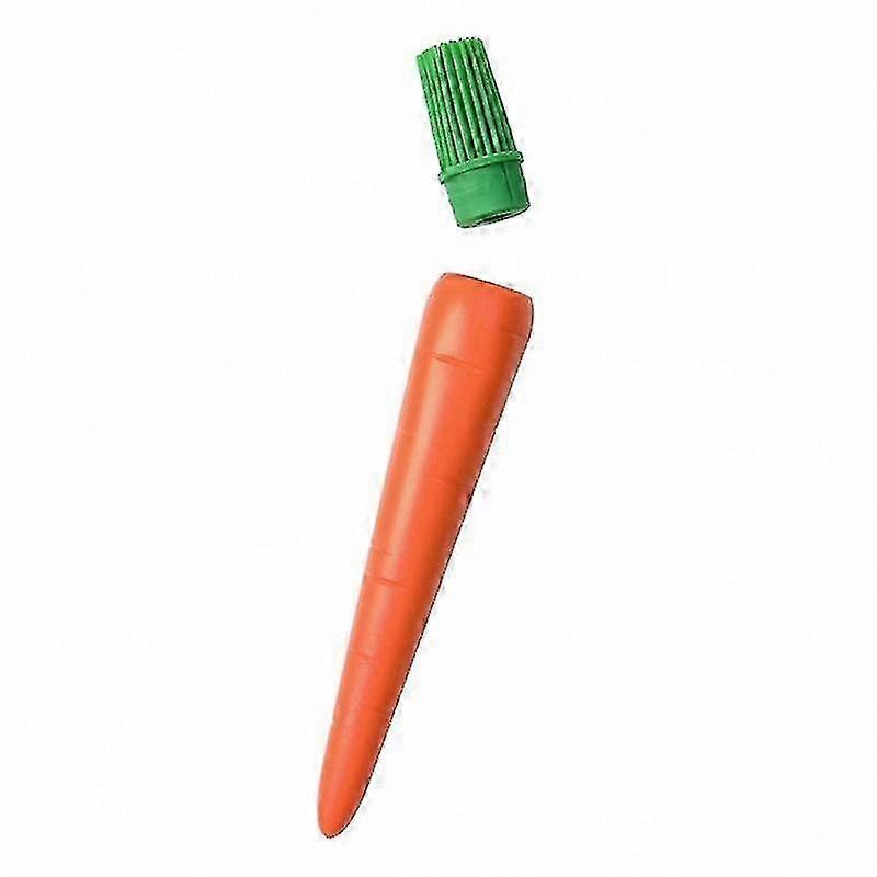 Silicone Carrot-Shaped BBQ Brush with Removable Head for Home Baking