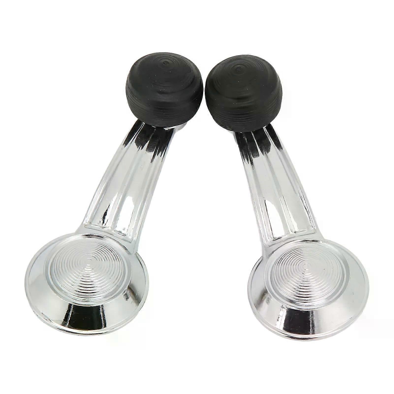 2pcs Door Window Crank Handle Metal Chrome Replacement for Cadillac Cimarron Eldorado