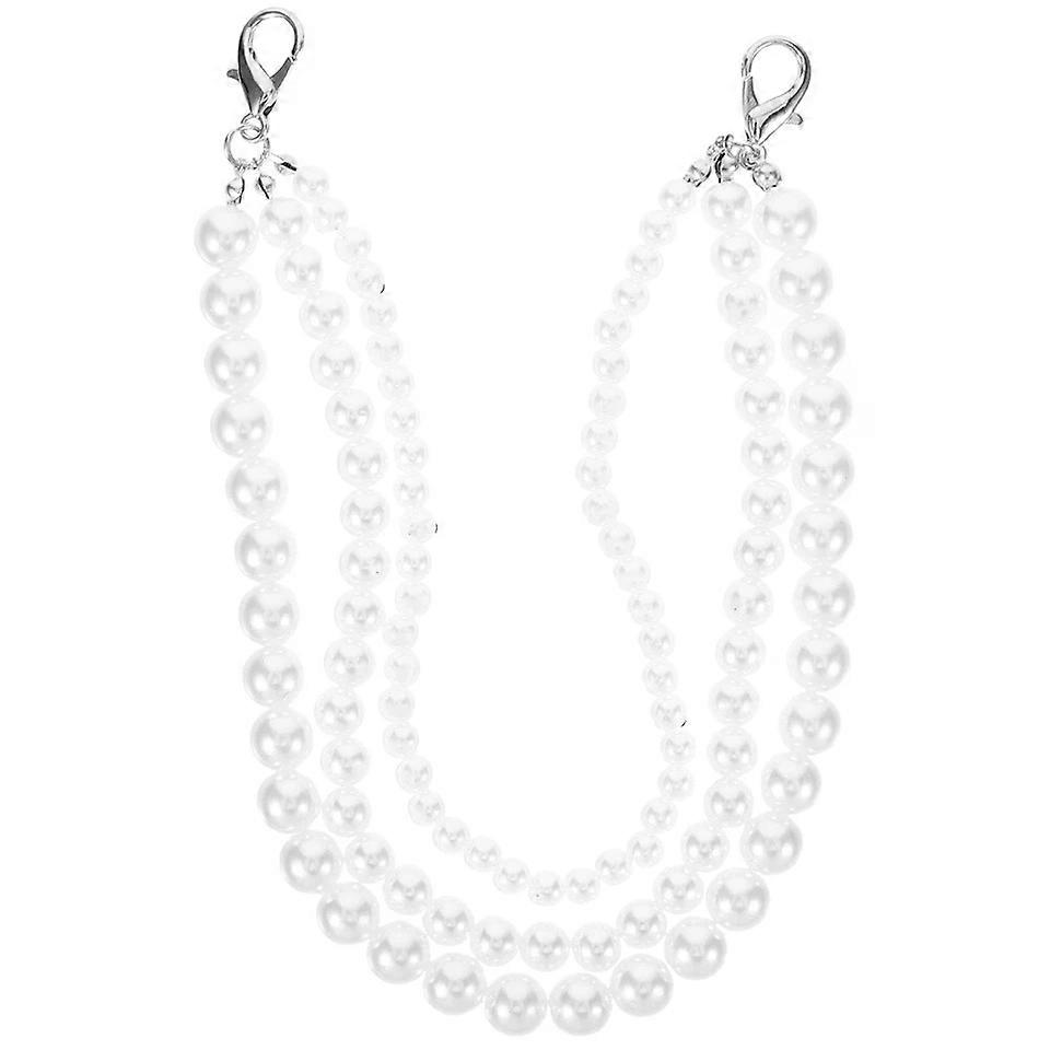 Pearl Shoe Chain, Decorative Boot & Sneaker Charm Chains, 30x2.2x1cm