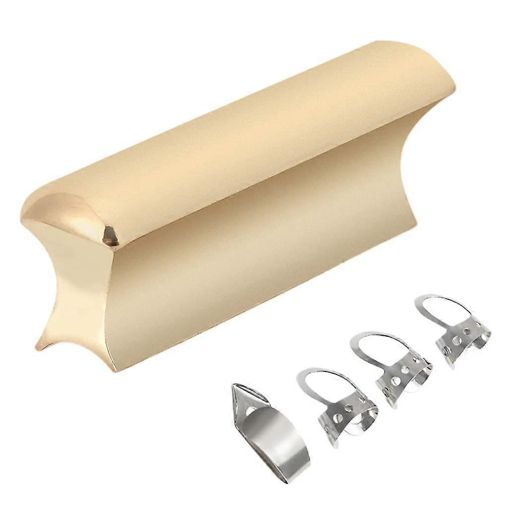 Stainless Steel Guitar Slide For Lap Steel, Dobro, Hawaii Guitar, E-Guitar Gold Finish