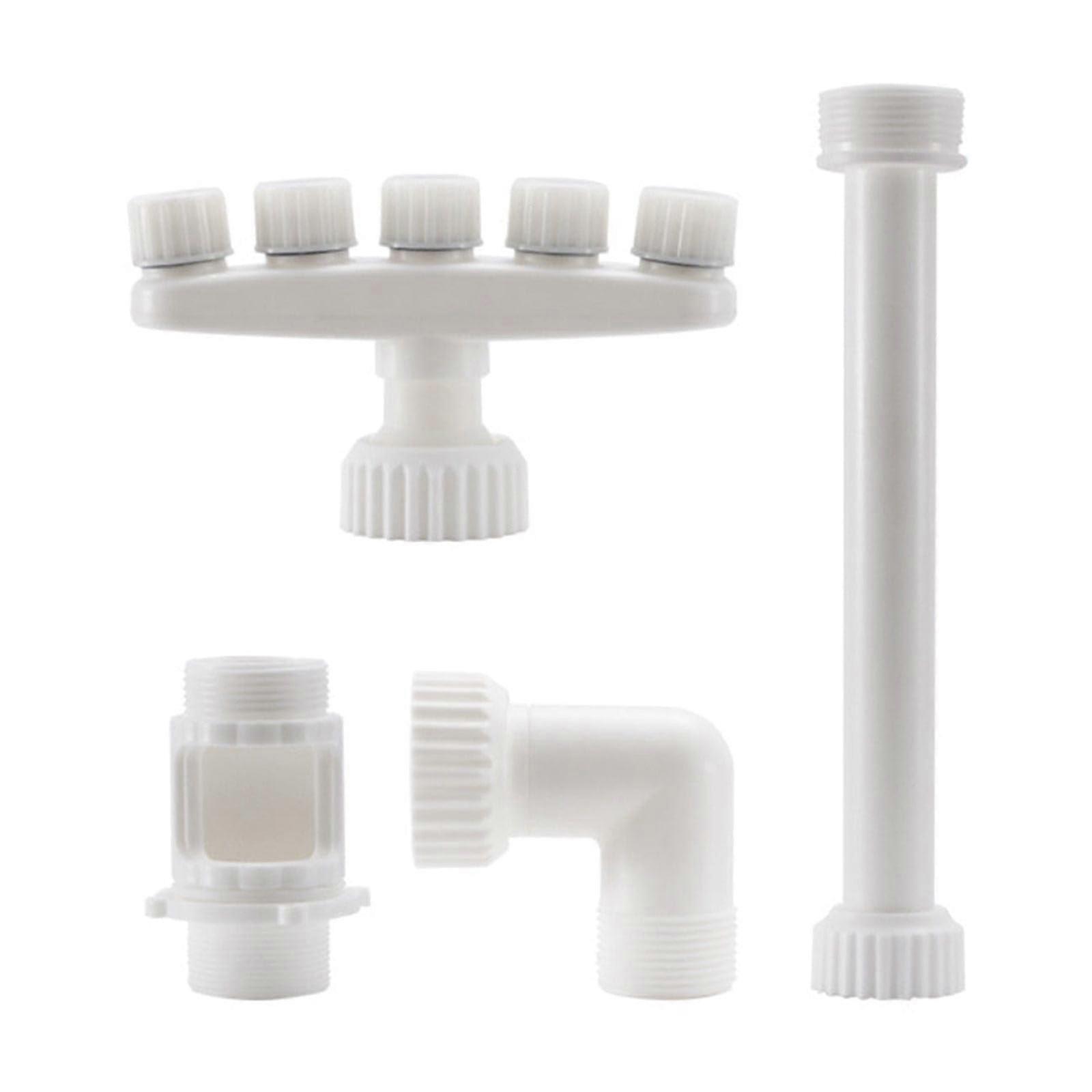 Adjustable Pool Fountain, Pool Waterfall Sprinkler with Adapter, Waterfall Cooler Aerator Spray Pool Accessory with 5 Nozzles for Swimming Pool