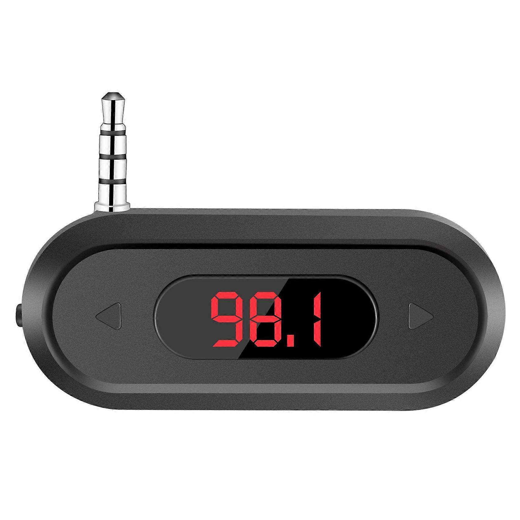 Universal FM Transmitter Wireless Audio Adapter with 3.5mm Jack for for IOS Android Car Speaker