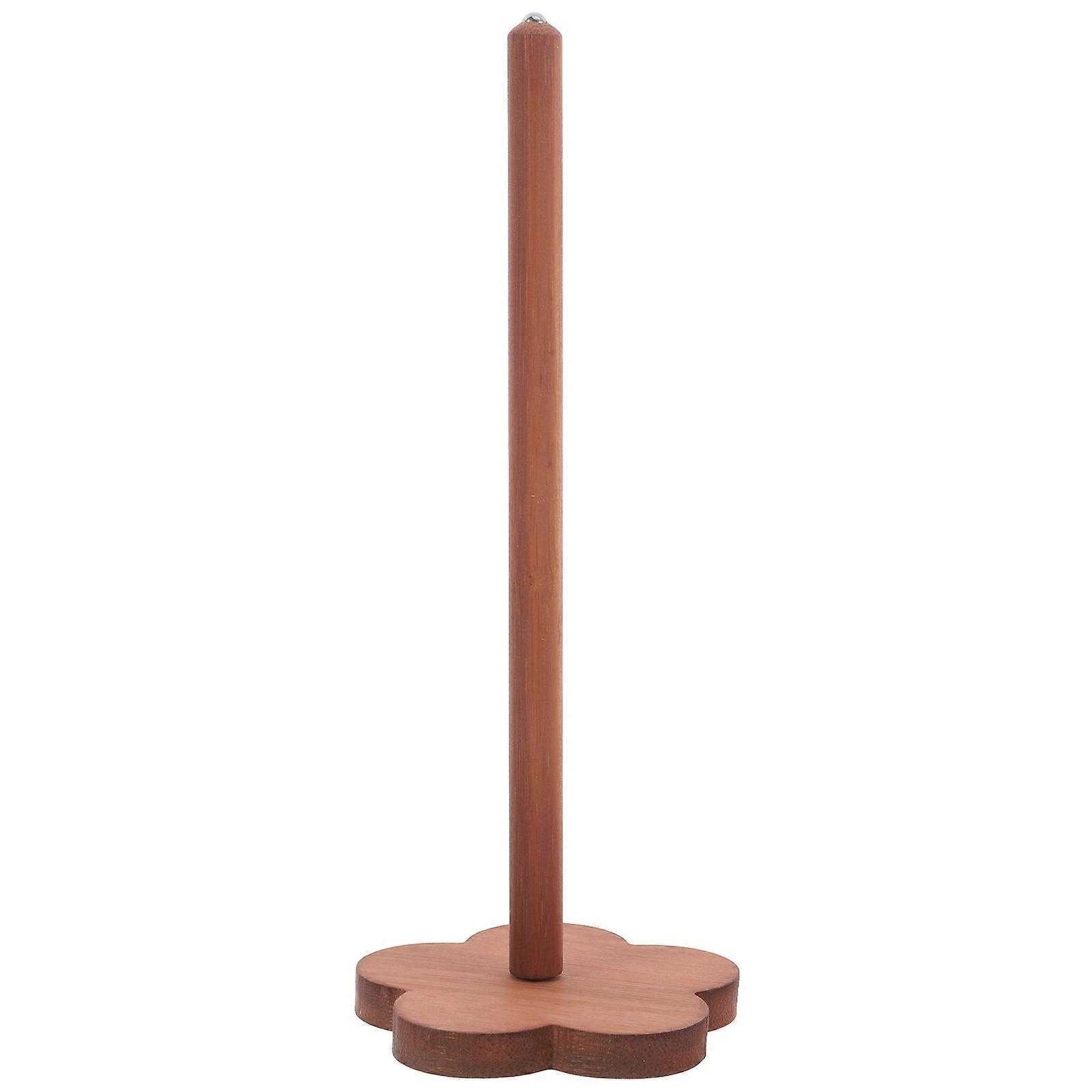 Bamboo Yarn Holder with Twirling Mechanism for Knitting Crocheting Smooth Bamboo Material Light Brown