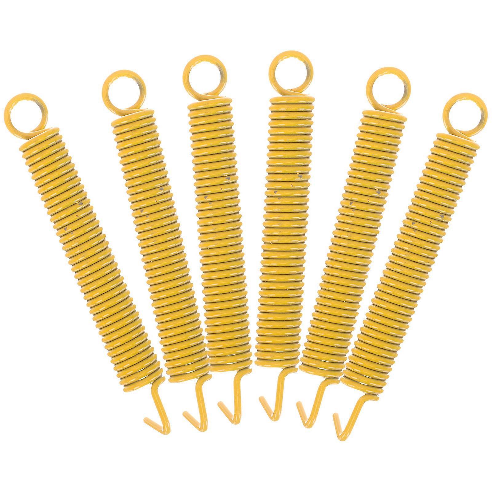 Tremolo Tension 6Set Electric Guitar Springs for Guitarists Replacement Parts for Guitar Maintenance and Music Performance Yellow Metal Simple Design