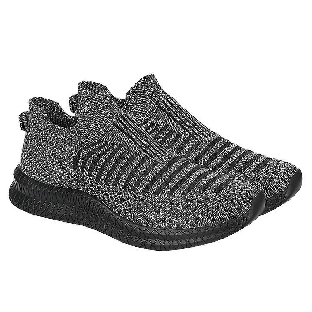1 Pair Breathable Mesh Sneakers Classic Running Shoes Grey Designed For Daily Sports Wear Comfortable And Lightweight Ideal For Men