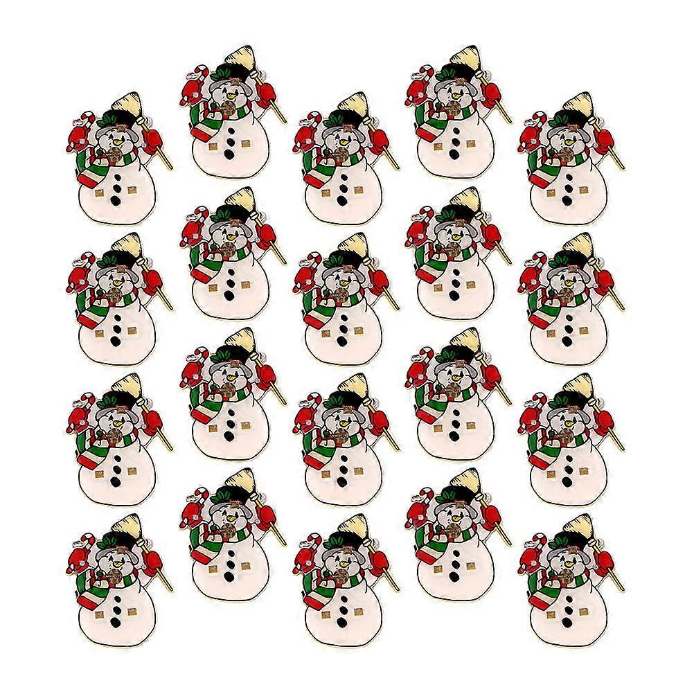 Glowing Brooches 20Pcs Light-Up Party Supplies For Christmas Events With Smooth Surface And Eye-Catching Appearances