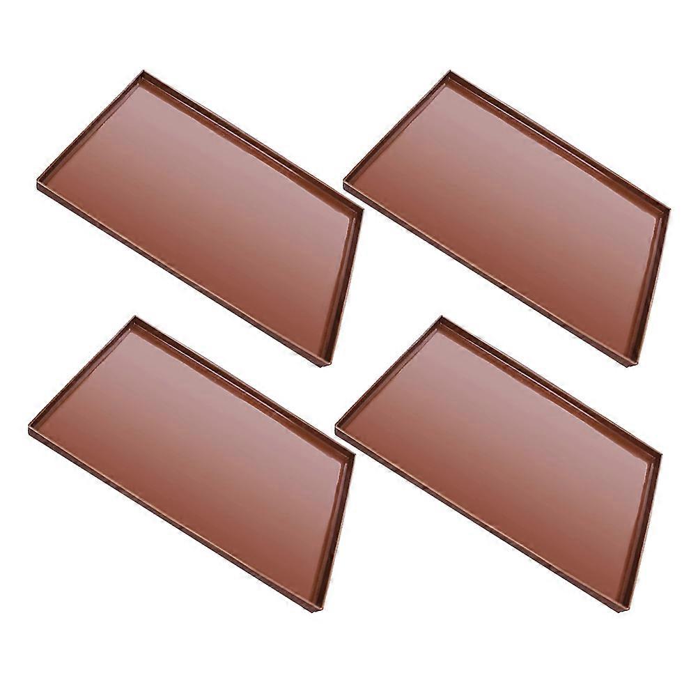 Reusable Silicone Baking Tray for Steamer Use Coffee Color Food Grade Silicone Mat 4pcs