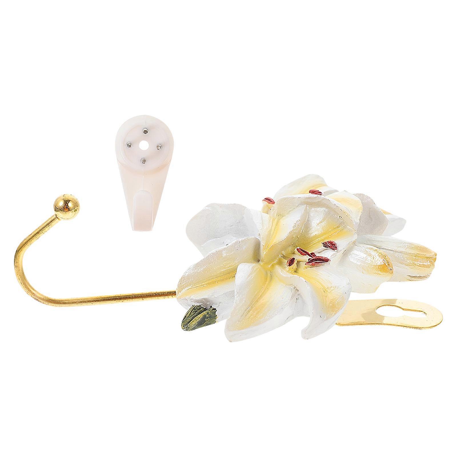 Creative Wall Storage Flower Shaped Hanger Holder For Home Use 10.3X8.8X3.5CM Elegant Design 1Set