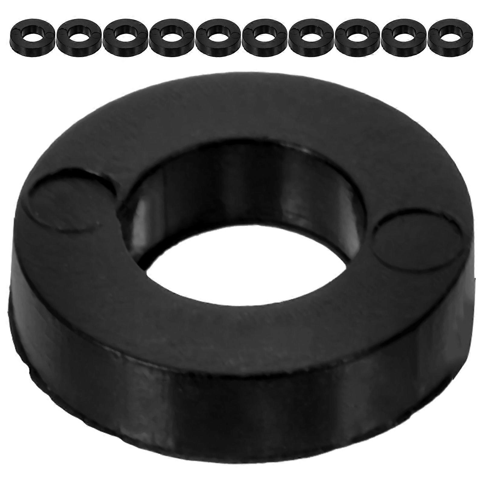 Black Plastic Drum Washers 100pcs for Snare Drum Pads Protection Easy Installation for Professional Percussion Instruments